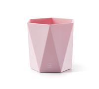 Miquelrius - Pot à crayons de bureau, Organisateur avec finition douce au toucher, Structure solide, Parfait pour le bureau, la maison ou l'école, Rangement pour fournitures, Couleur Rose