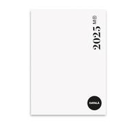 Miquelrius Rechange agenda annuel 2025 avec housse, 1 jour par page, recharge agenda A5 équivalent 155 x 213 mm, catalan, portugais et anglais