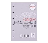 Miquelrius - Recharge agenda anneaux 16 mois (septembre 2022 décembre 2023) - Jour par page - Caddy 120 x 80 mm (environ A7) - Catalan