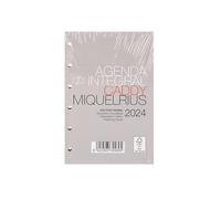 Miquelrius - Recharge Agenda Annuel 2024 intégral, Journée Page, Taille Caddy 80 x 120 mm, Espagnol, Portugais et Anglais