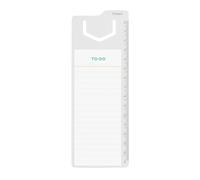 Miquelrius - Règle marque-page 15 cm avec bloc-notes adhésives lignées 50 x 125 mm, 32 feuilles idéales pour agendas, cahiers et carnets, Plan&Mark XL rayé