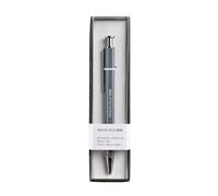 Miquelrius - Stylo à bille métallique, encre huile noire, taille 130 x Ø15 mm, collection Back2Basics, stylo noir de couleur gris et argenté