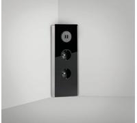 Mira Eck Glas USB A, élément de prise, acier inoxydable/verre noir
