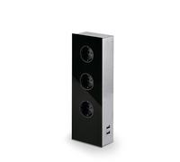 MIRA élément de prise USB en verre NOIR - Schuko 3x et 2x USB Charger / Prises de courant / Port USB