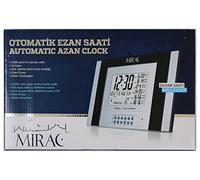 MIRAC Mur d’Alarme Adhan Athan Azan Automatique numérique Islamique ou Horloge de Bureau avec la Direction de la Qibla #0026