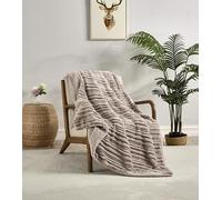 Miracle Home. Couverture Polaire réversible en Microfibre et Zircon Flanelle veloutée et Sherpa 280 g/m² - Douce, Chaude et légère, Lavable en Machine, 160 x 220 cm, Beige