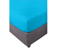 Miracle Home. Drap-Housse 100% Microfibre brossée, réglable, élastique et Anti-Peeling 105 x 200 cm, lit de 105 cm, Turquoise
