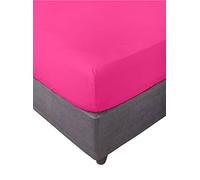 Miracle Home. Drap-Housse 100% Microfibre brossée, réglable, élastique et Anti-Peeling 180 x 200 cm, pour lit de 180 cm, Fuchsia