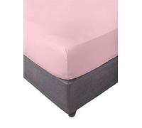 Miracle Home Drap housse élastique, doux et confortable, 50 % coton, 50 % polyester, rose, 90 x 200 cm