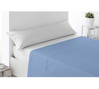 Miracle Home. Drap Plat Doux et Confortable, 100% Microfibre brossée, sans Plis et Anti-Peeling. 230 x 270 cm. Lit de 150 cm. Bleu Ciel