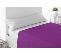 Miracle Home. Drap Plat Doux et Confortable, 100% Microfibre brossée, sans Plis et Anti-Peeling. 230 x 270 cm. Lit de 150 cm. Violet