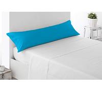 Miracle Home Housse de coussin douce et confortable en coton 50 % polyester Turquoise 105 cm