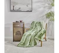 Miracle Home. Kunzita Couverture Polaire réversible en Microfibre veloutée et Sherpa Douce, Chaude et légère, Lavable en Machine, 160 x 220 cm, Vert