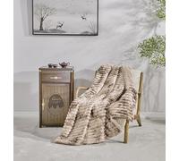 Miracle Home. Kunzita Couverture Polaire réversible en Microfibre veloutée et Sherpa Douce, Chaude et légère, Lavable en Machine, 160 x 220 cm, Beige