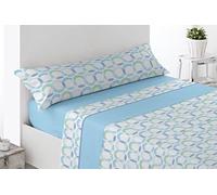 Miracle Home. Pirineo Acari Parure de lit Thermique 3 pièces avec Drap-Housse réglable, Drap Plat et taie d'oreiller. Chaleur, Douceur Premium et Ajustement Bleu, 150 x 200 cm, lit de 150 cm