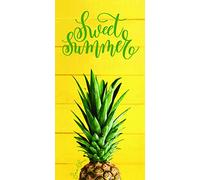 Miracle Home. Serviette de Plage en Microfibre Ananas, 100% Poliéster, 95 X 195 Cm. 11805