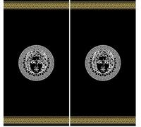 Miracle Home. Serviette de Plage en Microfibre Athéna Noir, 100% Poliéster, 75 X 145 cm. 15552 (Lot de 2)