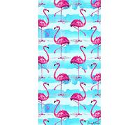 Miracle Home. Serviette de Plage en Microfibre Flamants Roses, 100% Poliéster, 75 X 145 Cm. 11804
