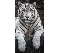 Miracle Home. Serviette de Plage en Microfibre Tigre, 100% Poliéster, 75 X 145 Cm. 15084