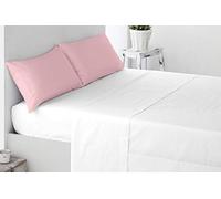 Miracle Home. Taie d'oreiller 100% Microfibre brossée, Fermeture enveloppe, Anti-Boulochage. 70X50. Comprend 2 unités. Lit 135. Rose