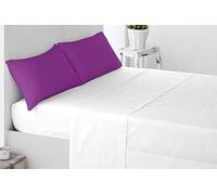 Miracle Home. Taie d'oreiller 100% Microfibre brossée, Fermeture enveloppe, Anti-Boulochage. 70X50. Comprend 2 unités. Lit 135. Violet