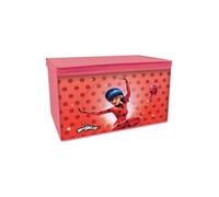 Fun House - Coffre à jouets pliable 713486 Miraculous Ladybug - 55,5 x 34,5 x 34 cm - Rouge