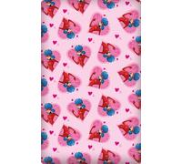 Miraculous Ladybug Drap-housse en 100 % coton Motif cœur rose Motif : Marinette Adrien Cat Paris Tikki Lady Bug Convient pour parure de lit - 90/100 cm x 190/200 cm