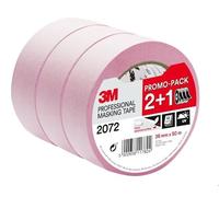 MiragesDesOndes 2072 Ruban de Masquage Professionnel, 36 mm x 50 m, Surface Extra Sensible, Rose, Lot Promotionnel 2+1