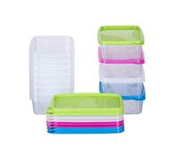 MiraHome Boîte de conservation alimentaire pour congélateur Conteneur de conservation alimentaire 0,5 L Rectangulaire Plate 15 x 10 x 5 cm Lot de 12 Couleur Qualité autrichienne