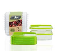 MiraHome boîte fraîcheur récipient congélation 0,5l rectangulaire Plat Lot DE 10 Vert