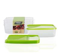 MiraHome boîte fraîcheur récipient congélation 3l rectangulaire Lot de 4 Vert
