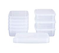 MiraHome Boîtes de congélation 8x1,5L rectangulaires transparentes - Boîtes de conservation avec couvercle hermétique - Boîtes de conservation transparentes - Boîte de rangement cuisine pour la
