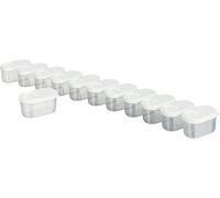 MiraHome lot de 12 boîtes à épices boîtes verseuses boîtes de conservation qualité autrichienne (blanches, 0,14 l)