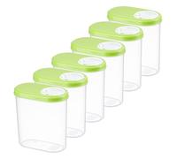 MiraHome Lot de 6 boîtes de conservation 0,3L Vert - Boîtes de conservation avec couvercle hermétique - Boîte de conservation pour épices et aliments - Boîtes hermétiques avec couvercle - Boîte de