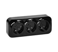 Miratic Bloc Prise Murale 3 x 2P+T 16A / 230VAC IP20 Version Francaise Prise en Saillie pour Montage Mural en Interieur Prises électriques Standard Murales avec Finition Brillante