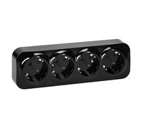 Miratic Bloc Prise Murale 4 x 2P+T Schuko 16A / 230VAC IP20 Version Allemande Prise en Saillie pour Montage Mural en Interieur Prises électriques Standard Murales avec Finition Brillante