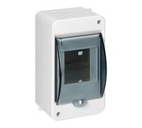 MIRATIC Coffret Electrique en Saillie IP40 Tableau Electrique 1 Rangée avec Porte Fumée Boîtier Modulaire Blanc pour Disjoncteurs Fusibles Inclus Bornier N et PE (3 modules)