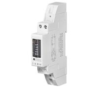 MIRATIC Compteur Electrique Monophasé 40A Rail Din Electrique 230V Sous Compteur Electrique Monophasé avec Sortie Impulsionnelle S0 2000 imp/kWh Certifié IEC Consommation IP51 (Analogique 5+1)