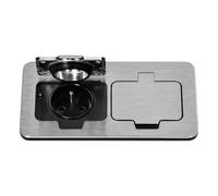 MIRATIC Double Prise Exterieure Etanche Prise Electrique Hermétique Double Installation dans Boîte Mural ou dans Sol Type E Protection IP55 (argent)