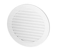 MIRATIC Grille d'Aération Murale Ronde avec Moustiquaire Intégrée Grille Ventilation VMC Double Flux en ABS Sortie d'Air Anti-Insectes pour Intérieur & Extérieur Blanc (Ø120mm)