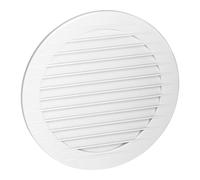 MIRATIC Grille d'Aération Murale Ronde avec Moustiquaire Intégrée Grille Ventilation VMC Double Flux en ABS Sortie d'Air Anti-Insectes pour Intérieur & Extérieur Blanc (Ø150mm)