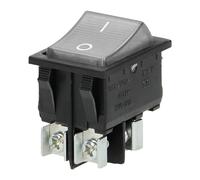 Miratic Interrupteur avec Voyant Lumineux Interrupteur avec Bouton Rétroéclairé Bouton On Off à Bascule Encastrable pour Installation Dans le Cockpit ou Multiprise (boîtier noir/bouton neutre)