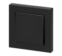 MIRATIC Permutateur Intérieur Interrupteur Va Et Vient Intermédiaire Encastrable Bouton Mural Noir Mat 10A pour Commande Eclairage Couloir Escalier 250V (noir)