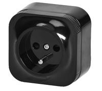 Miratic Prise Electrique 2P+T 16A/230VAC IP20 Version Francaise Prise en Saillie pour Montage Mural en Interieur Prise Murale avec Finition Brillante