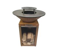 Mirichaud Brasero Acier corten Rond - 75 cm, 12 Personnes, Jardin et extérieur/Barbecues et planchas/Braseros