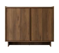 Mirjan24 Commode Yolkyn K98 - Buffet moderne avec 2 portes, 4 compartiments intérieurs, système d'ouverture sans poignée - Buffet/armoire multifonction (noyer Warmia)