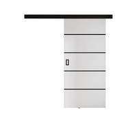 Mirjan24 Système de porte coulissante Fulmar Plus avec fermeture automatique, portes intérieures, kit complet pour portes coulissantes avec cloisons (blanc, modèle 70)