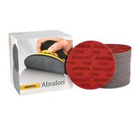Mirka Abralon disque abrasif auto-agrippant Ø 125 mm 1000 grain | Disque abrasif auto-agrippant 1000 grain pour ponçage et polissage peinture bois plastique compatible ponceuses standard