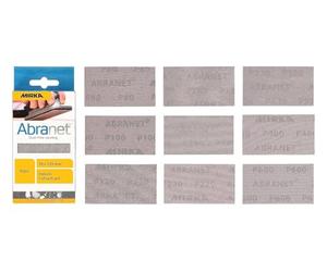Mirka Abranet abrasif auto aggrippant 70 x 125 mm maille micro perforée | Lot 9 bandes abrasives Mirka grains variés pour ponçage précis bois vernis plastique performance durable auto-agrippant