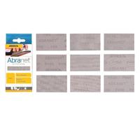Mirka Abranet Bandes abrasives pour maille 70 mm x 125 mm Lot de 1 de chaque grain 80, 100, 120, 150, 180, 220, 320, 400, 600/9 pièces pour poncer bois, spatule, vernis, plastique